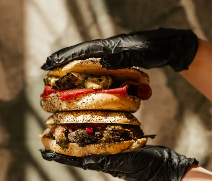 Bagel con pastrami bovino di Casa Largher